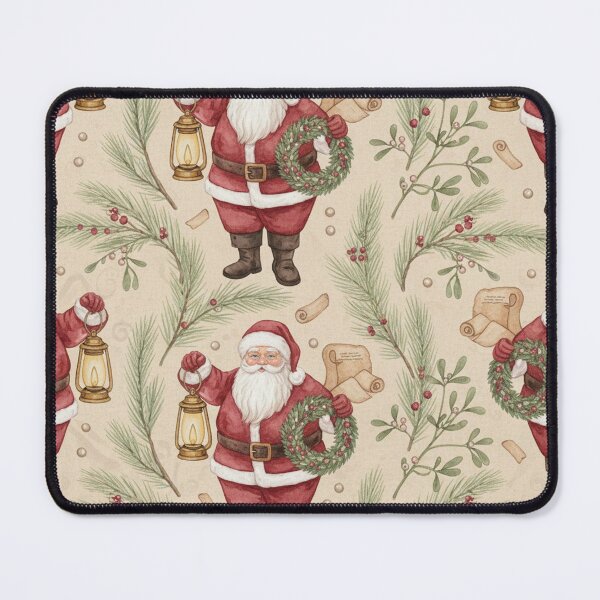 Item preview, Vintage Santa Watercolor Christmas Pattern designed and sold by skysshobu.
