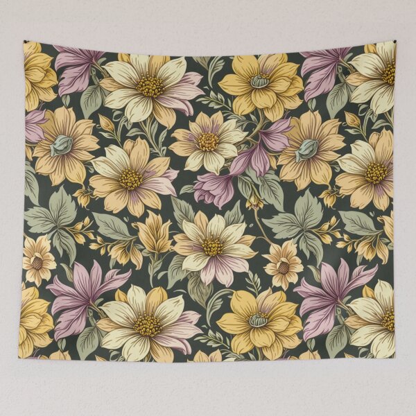 Item preview, Elegant Whimsical Flowers designed and sold by Fabricbella.