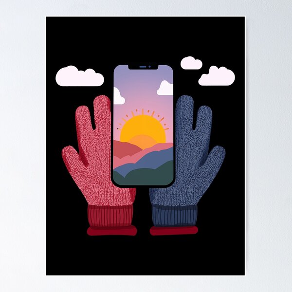 Item preview, Faded Gloves With Cozy Winter Details designed and sold by FWLKIT.