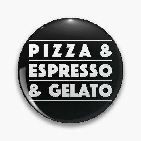 Item preview, Pizza & Espresso & Gelato – Classic Italian Combo Typography Design (White) designed and sold by didijuca.