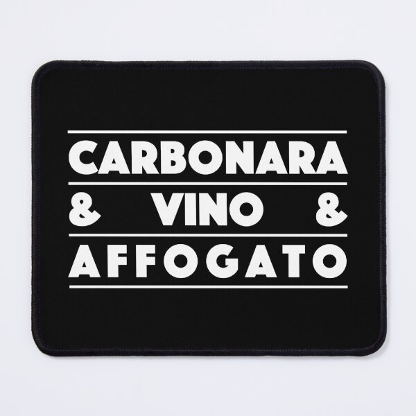 Item preview, Carbonara & Vino & Affogato – Italian Gourmet Typography Design (White) designed and sold by didijuca.
