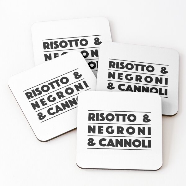 Item preview, Risotto & Negroni & Cannoli – Italian Style Minimal Typography Design (Black) designed and sold by didijuca.