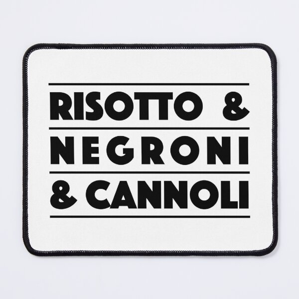 Item preview, Risotto & Negroni & Cannoli – Italian Style Minimal Typography Design (Black) designed and sold by didijuca.