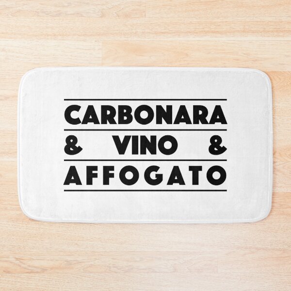 Item preview, Carbonara & Vino & Affogato – Italian Gourmet Typography Design (Black) designed and sold by didijuca.