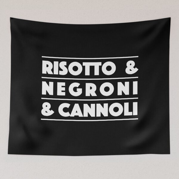 Item preview, Risotto & Negroni & Cannoli – Italian Style Minimal Typography Design (White) designed and sold by didijuca.