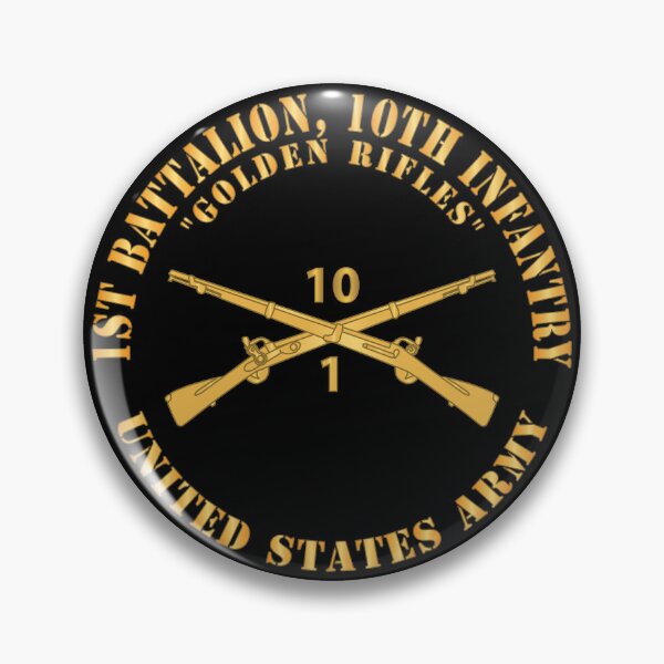 Item preview, Army - 1st Battalion, 10th Infantry Regiment Branch - Golden Rifles - US Army X 300 designed and sold by Military Insignia Products.