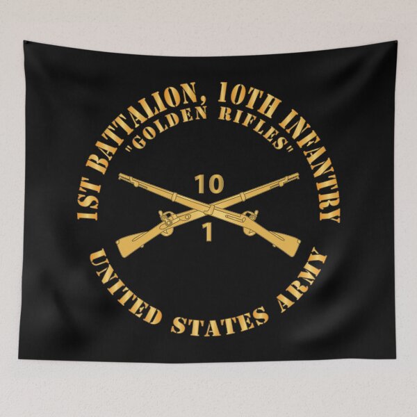 Item preview, Army - 1st Battalion, 10th Infantry Regiment Branch - Golden Rifles - US Army X 300 designed and sold by Military Insignia Products.