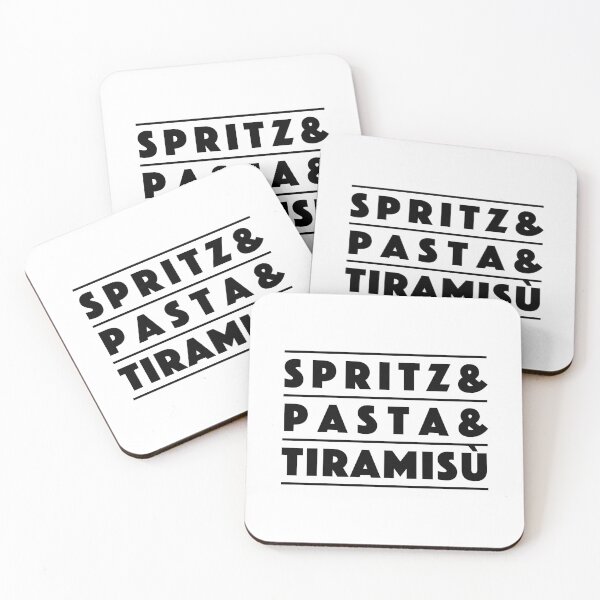 Item preview, Spritz & Pasta & Tiramisù – Italian Food Lovers Typography Design (black) designed and sold by didijuca.