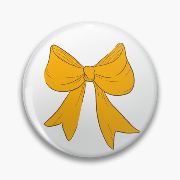 Artikelvorschau, Leuchtende goldgelbe orange Bogenbandillustration Sticker entworfen und verkauft von TheRosyCanvas.