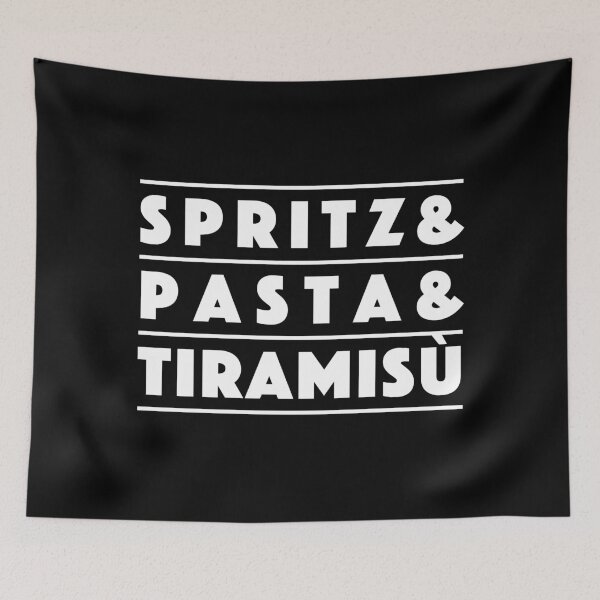 Item preview, Spritz & Pasta & Tiramisù – Italian Food Lovers Typography Design (white) designed and sold by didijuca.