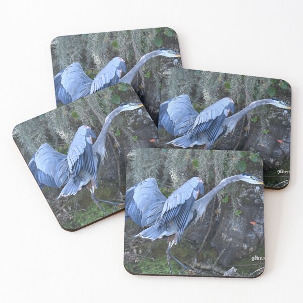 Item preview, Great Blue Heron spreads its wings  designed and sold by Glennphotos.