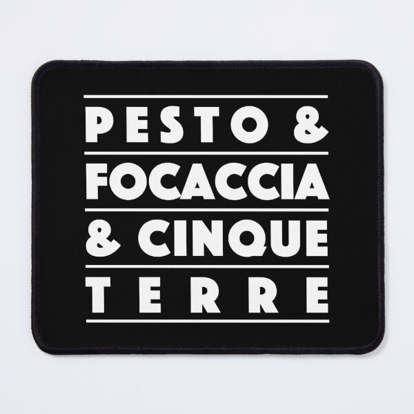 Item preview, Pesto & Focaccia & Cinque Terre – Italian Coastal Vibes Typography Design (white) designed and sold by didijuca.