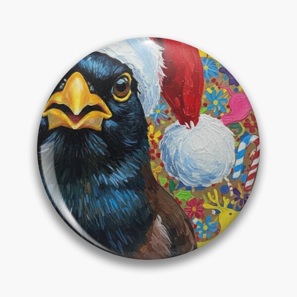 Item preview, Mynah Claus – Sassy Ugly Christmas Sweater Bird Art designed and sold by Art's Diner.
