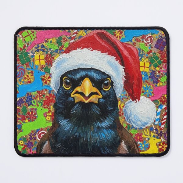 Item preview, Mynah Claus – Sassy Ugly Christmas Sweater Bird Art designed and sold by Art's Diner.