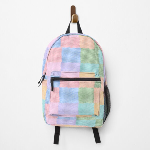 Item preview, Soft Pastel Gingham Patchwork Checkerboard Pattern Sticker designed and sold by TheRosyCanvas.