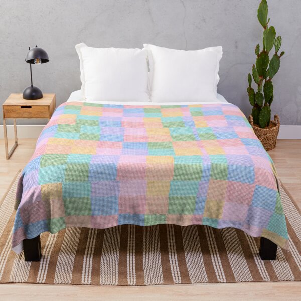 Item preview, Soft Pastel Gingham Patchwork Checkerboard Pattern Sticker designed and sold by TheRosyCanvas.