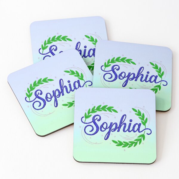 Item preview, Sophia Name Glitter Cursive Laurel Wreath Elegant Personalized designed and sold by JOSTH.