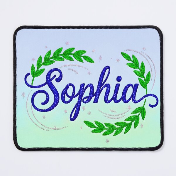 Item preview, Sophia Name Glitter Cursive Laurel Wreath Elegant Personalized designed and sold by JOSTH.