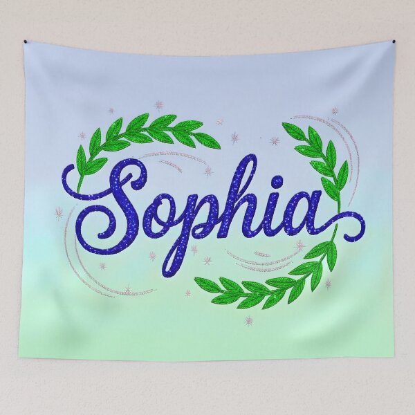 Item preview, Sophia Name Glitter Cursive Laurel Wreath Elegant Personalized designed and sold by JOSTH.