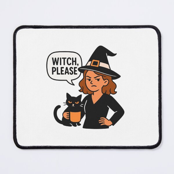 Item preview, Witch, Please | Sassy Witch & Cat Halloween Sticker designed and sold by coastalquillco.