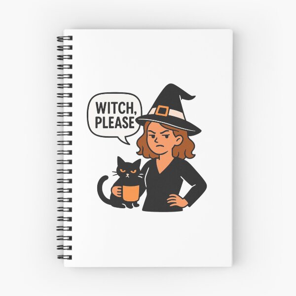 Item preview, Witch, Please | Sassy Witch & Cat Halloween Sticker designed and sold by coastalquillco.