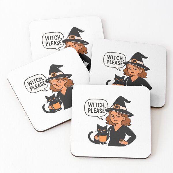 Item preview, Witch, Please | Sassy Witch & Cat Halloween Sticker designed and sold by coastalquillco.