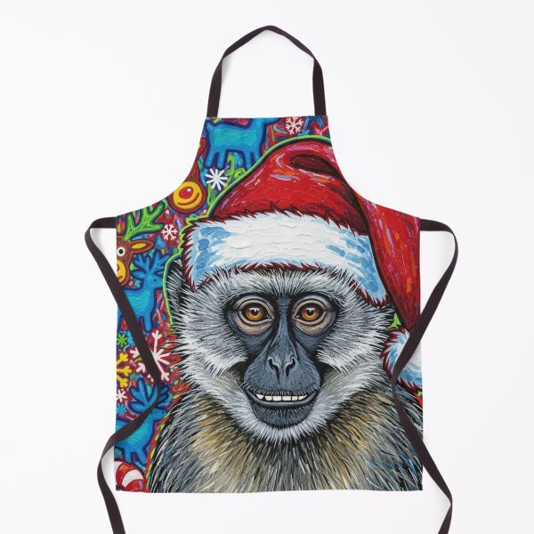 Item preview, Santa Monkey Mischief – Funny Vervet Ugly Christmas Sweater Art designed and sold by Art's Diner.