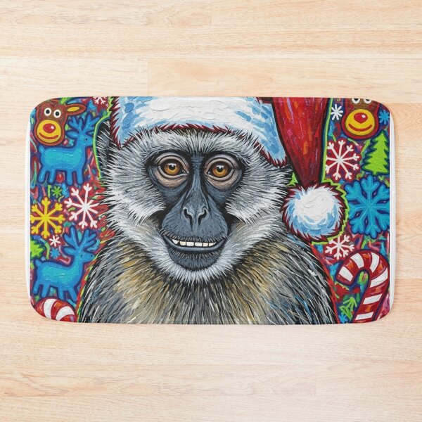 Item preview, Santa Monkey Mischief – Funny Vervet Ugly Christmas Sweater Art designed and sold by Art's Diner.