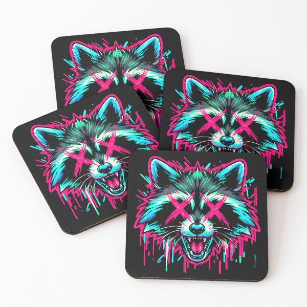 Item preview, Neon Graffiti Raccoon designed and sold by Ghost on Toast.