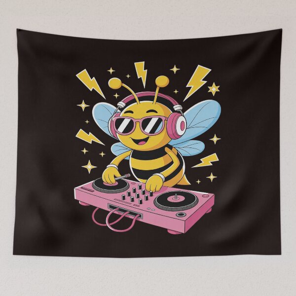 Item preview, DJ Bee Jamming Funny Animal Vibes designed and sold by JonBarnes22.