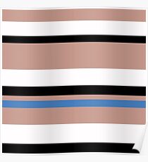 Horizontal stripes are stylish in color Poster