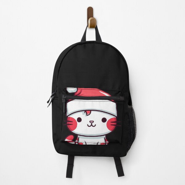 Item preview, Kawaii Christmas Cat With Santa Hat And Scarf designed and sold by cawtoon.