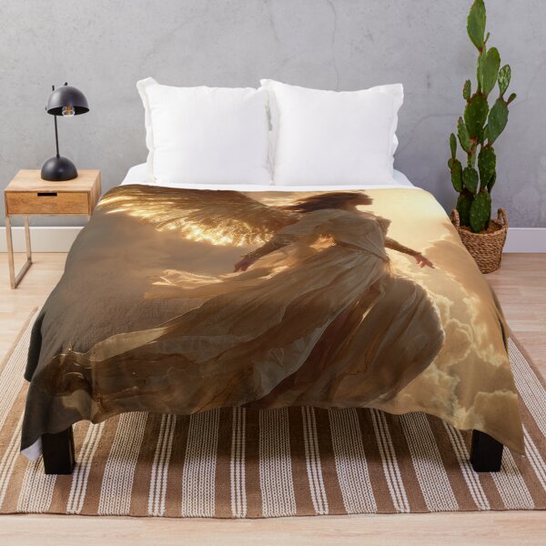 Item preview, Golden Angel with Wings in Sunlit Clouds designed and sold by ArgentoArt.