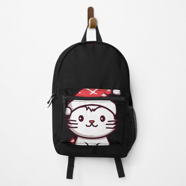 Item preview, Kawaii Christmas Cat With Santa Hat And Scarf designed and sold by cawtoon.