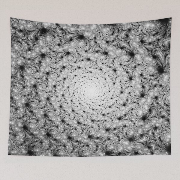 Item preview, Black & White fractal spiral designed and sold by Paddle Upon The Clouds.