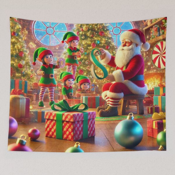 Item preview, Santa’s Little Helpers – Dancing Elf Workshop Art designed and sold by DJRob1337 Productions.