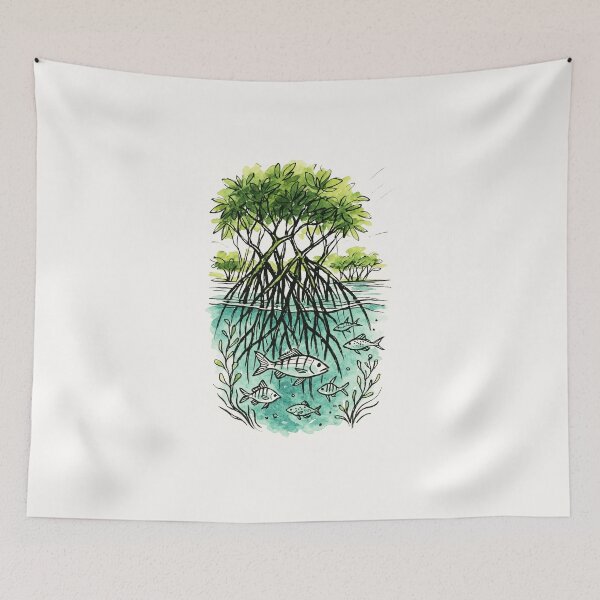 Item preview, Mangrove - Underwater Nature View vibe designed and sold by Sarcastic designs.