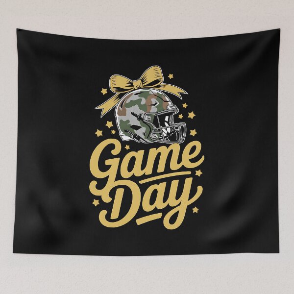 Item preview, Touchdown Football Game Day Thanksgiving Camo Coquette Bow designed and sold by BakeryDozen.