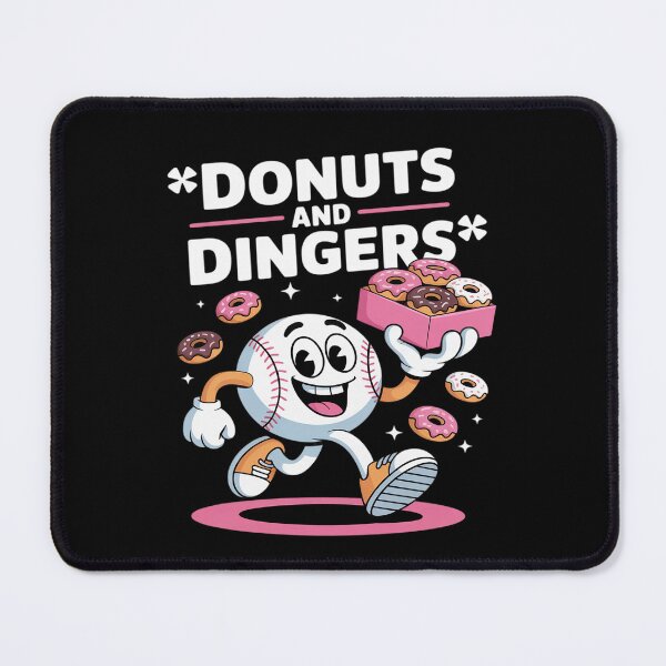 Item preview, Donuts And Dingers Baseball Fan Humor Donut designed and sold by JulienAureo.