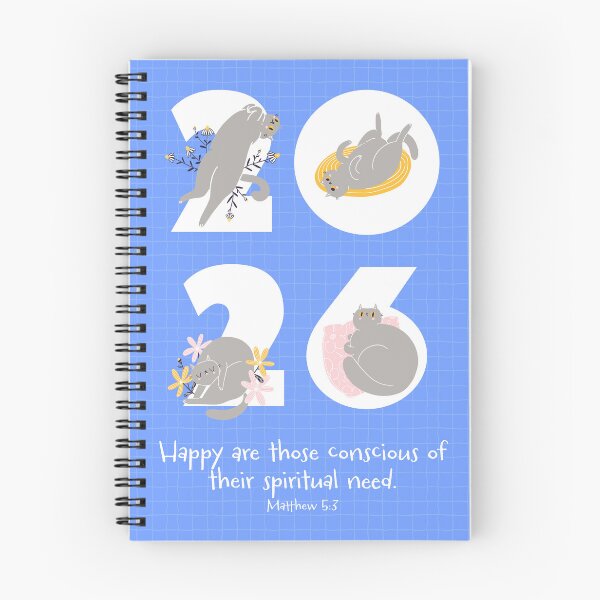Item preview, 2026 Yeartext Matthew 5:3 (Cute Cats) designed and sold by Paper Bee Gift Shop.