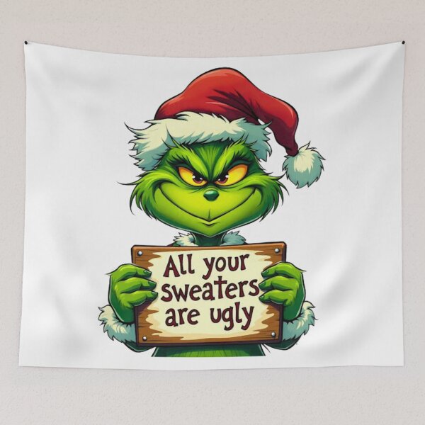 Item preview, The Grinch Christmas Sweater Joke | Funny Holiday Quote Design designed and sold by NoemiDonaldson.