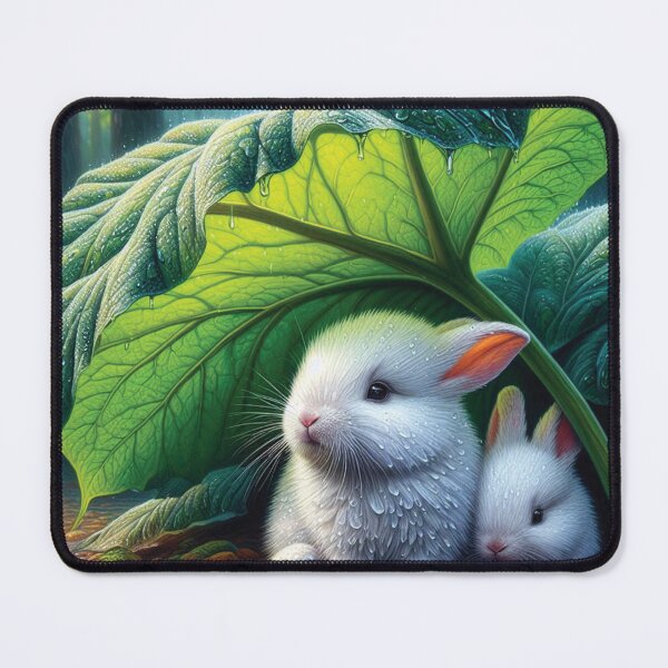 Item preview, Two Bunnies Sheltering by the Water designed and sold by iaharve.