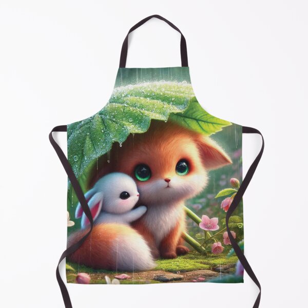 Item preview, Fox and Bunny Hugging in the Rain designed and sold by iaharve.