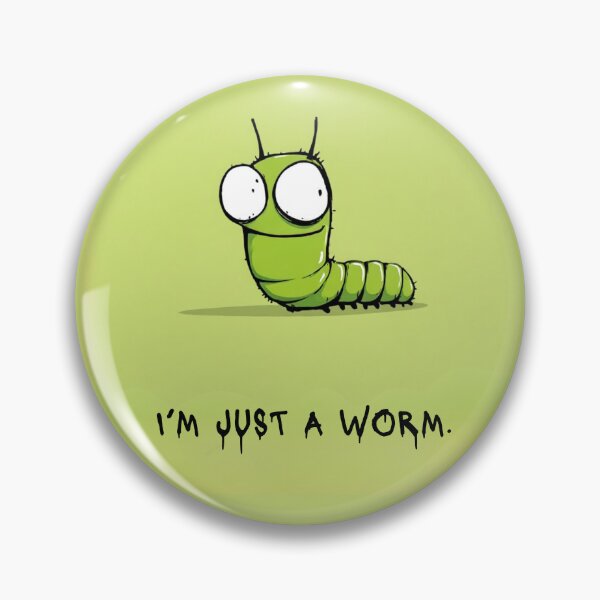 Item preview, I'm just a worm, green bug, green artwork designed and sold by silent-violin.