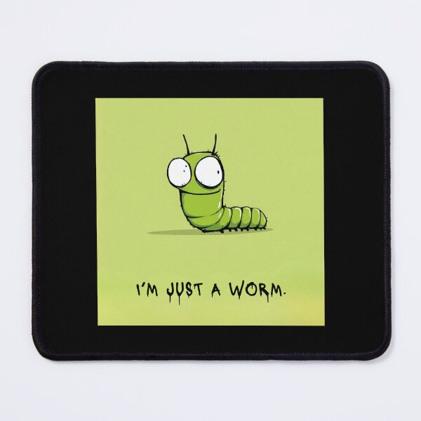 Item preview, I'm just a worm, green bug, green artwork designed and sold by silent-violin.