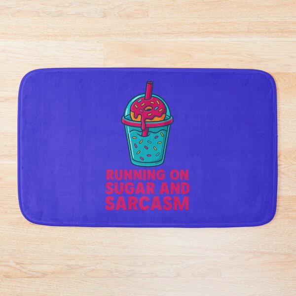 Item preview, Running on Sugar and Sarcasm — Funny Donut Slushy Aesthetic Design designed and sold by FluffyCreative.
