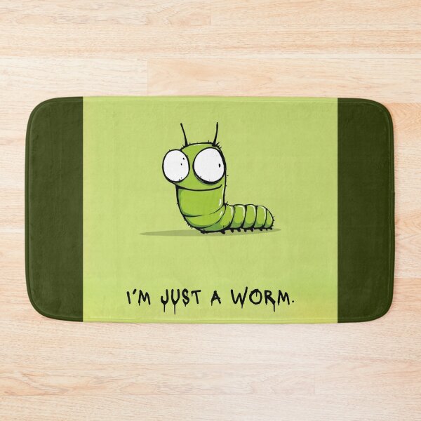Item preview, I'm just a worm, green bug, green artwork designed and sold by silent-violin.