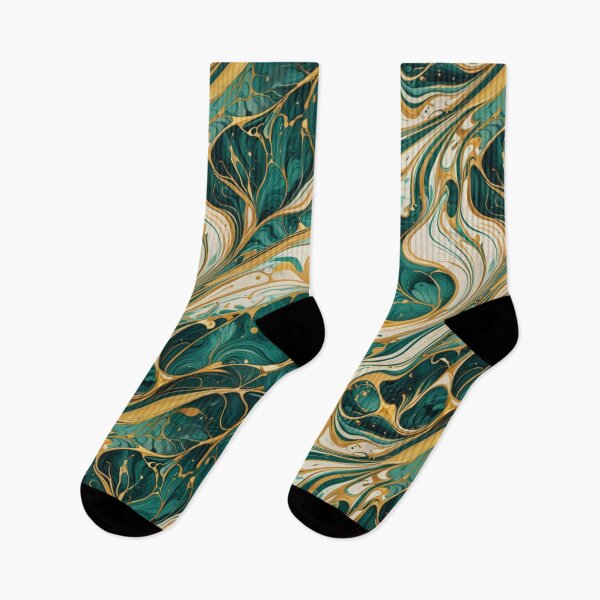 Item preview, Green swirling marble designed and sold by Fabricbella.