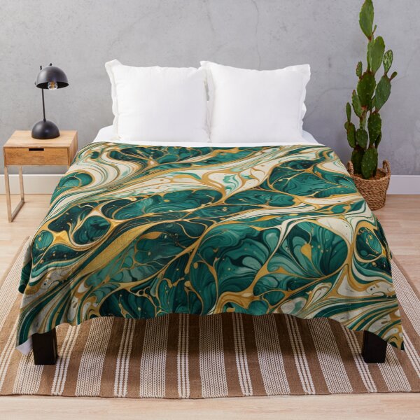Item preview, Green swirling marble designed and sold by Fabricbella.