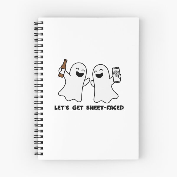 Item preview, Sheet Faced | Funny Drunk Ghosts Halloween Sticker designed and sold by coastalquillco.